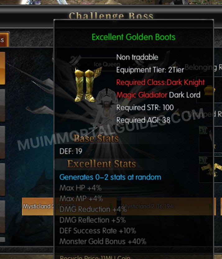 Screenshot of Excellent Golden Boots